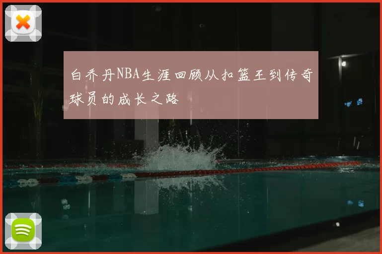白乔丹NBA生涯回顾从扣篮王到传奇球员的成长之路
