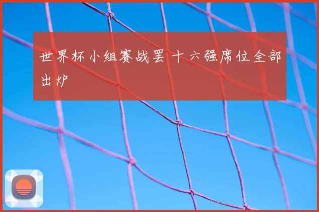 世界杯小组赛战罢 十六强席位全部出炉